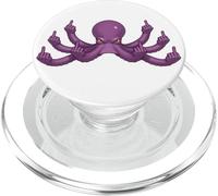Funny Middle Finger Octopus Meme Adult Humor Graphic PopSockets PopGrip for MagSafe