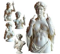 Funny Middle Finger Venus Statue - 2026 NEW Bold Gr oddess Aphrodite Resin Figurine, Roman-Style Venus Bust Sculpture with Attitude, Unique Home & Office Shelf Decor, Rebellious Gift for Women Men