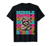 Funny Middle School Feral Raccoon Back to School Teacher Value Graphic T-Shirt