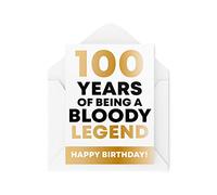 Funny Milestone 100th Birthday Cards Birthday Greeting Card for Him Her Grandparents Mum Dad Brother Sister Humour Sarcasm Banter Joke CBH207