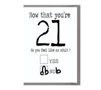 Funny Milestone Birthday Card For Him - 21st, 30th, 40th, 50th, 60th,70th, 80th Age Range Collection (21st)