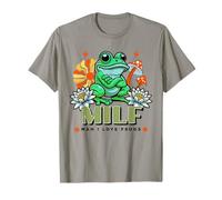 Funny MILF Frog Man I Love Frogs Retro Hippie Adult Humor T-Shirt