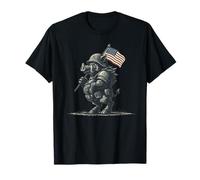 Funny Militar Pig Costume for Wild Hog and Helmet Lovers T-Shirt