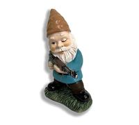 Funny Military Garden Gnomes with Guns,Outdoor Statues -Weather-Resistant Lawn/Yard/Desktop Decor,Christmas, Garden Statues,Small Garden Ornaments,Garden Decorations Outdoor (Blue)