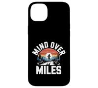 Funny Mind Over Miles Saying Runner Motivation Case for iPhone 14 Plus