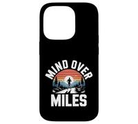 Funny Mind Over Miles Saying Runner Motivation Case for iPhone 14 Pro