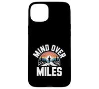 Funny Mind Over Miles Saying Runner Motivation Case for iPhone 15 Plus