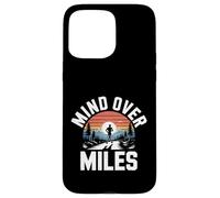 Funny Mind Over Miles Saying Runner Motivation Case for iPhone 15 Pro Max