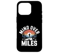 Funny Mind Over Miles Saying Runner Motivation Case for iPhone 16 Pro