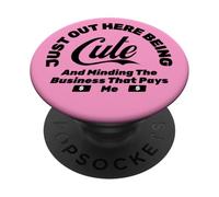 FUNNY MINDING THE BUSINESS THAT PAYS ME PopSockets Adhesive PopGrip