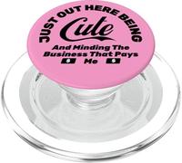 FUNNY MINDING THE BUSINESS THAT PAYS ME PopSockets PopGrip for MagSafe