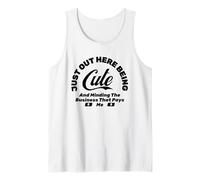 Funny Minding The Business That Pays ME Tank Top