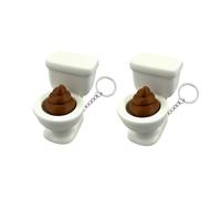 Funny Mini Toilet Fidget Clicker Keychain 3D Printed