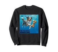 Funny Miniature American Shepherd Swimming Underwater Sweatshirt