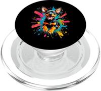 Funny Miniature Pinscher Dog Splash Art Min Pin Lovers PopSockets PopGrip for MagSafe