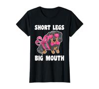 Funny Miniature Sausage Short Legs Big Mouth Dog Mum Girls T-Shirt