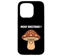 Funny minimalist mushroom simple holy shiitake Case for iPhone 15 Pro