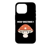 Funny minimalist mushroom simple holy shiitake Case for iPhone 16 Pro