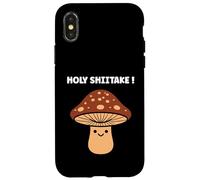 Funny minimalist mushroom simple holy shiitake Case for iPhone X/XS