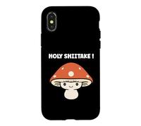 Funny minimalist mushroom simple holy shiitake Case for iPhone X/XS