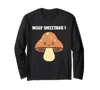 Funny Minimalist Mushroom Simple holy Shiitake Long Sleeve T-Shirt
