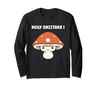 Funny Minimalist Mushroom Simple holy Shiitake Long Sleeve T-Shirt