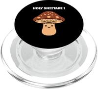 Funny minimalist mushroom simple holy shiitake PopSockets PopGrip for MagSafe