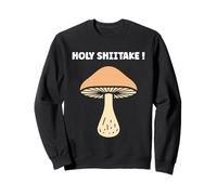 Funny minimalist mushroom simple holy shiitake Sweatshirt