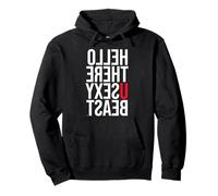 Funny Mirror Text Hello You Sexy Beach Quote Pullover Hoodie