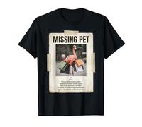 Funny Missing Pet Flamingo Shopping Addict Humor Joke T-Shirt