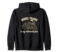 Funny Model Trains Is My Retirement Plan Model Train Lover Zip Hoodie