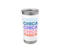 Funny Modern Repeated Text Design Chica Stainless Steel Insulated Tumbler