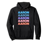 Funny Modern Repeated Text Design First Name Aarón Pullover Hoodie