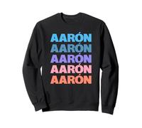 Funny Modern Repeated Text Design First Name Aarón Sweatshirt