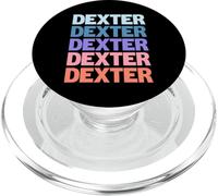 Funny Modern Repeated Text Design First Name Dexter PopSockets PopGrip for MagSafe