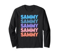 Funny Modern Repeated Text Design First Name Sammy Long Sleeve T-Shirt