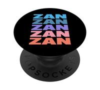 Funny Modern Repeated Text Design First Name Zan PopSockets Adhesive PopGrip