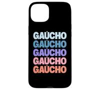 Funny Modern Repeated Text Design Gaúcho Argentina Uruguay Case for iPhone 15 Plus