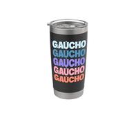 Funny Modern Repeated Text Design Gaúcho Argentina Uruguay Stainless Steel Insulated Tumbler