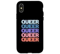 Funny Modern Repeated Text Design Queer Case for iPhone X/XS