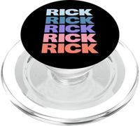 Funny Modern Repeated Text Design Rick PopSockets PopGrip for MagSafe