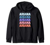 Funny Modern Repetitive Text Design First Name Ariana Zip Hoodie