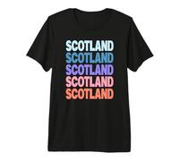 Funny Modern Repetitive Text Design Scotland Edinburgh Premium T-Shirt