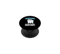 Funny Molar Bear Dentist Fighting Enamel Cruelty Dental Pun PopSockets Adhesive PopGrip