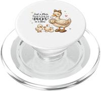 Funny Mom Just a Mom Trying to Keep Her Ducks Humor PopSockets PopGrip for MagSafe