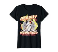 Funny Mom Meditated Spiritual Mama, Yoga Cat T-Shirt