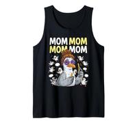 Funny Mom Mom Mom Seagull Messy Bun Humor Tank Top