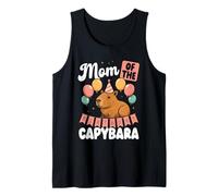 Funny Mom of the Capybara Cute Animal Birthday Tank Top