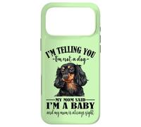 Funny Mom Says Im A Baby Black Long Haired Dachshund Lover Case for iPhone 17 Pro Max