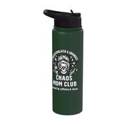 Funny Mom Skeleton Overstimulated Moms Club Stainless Steel Insulated Water Bottle